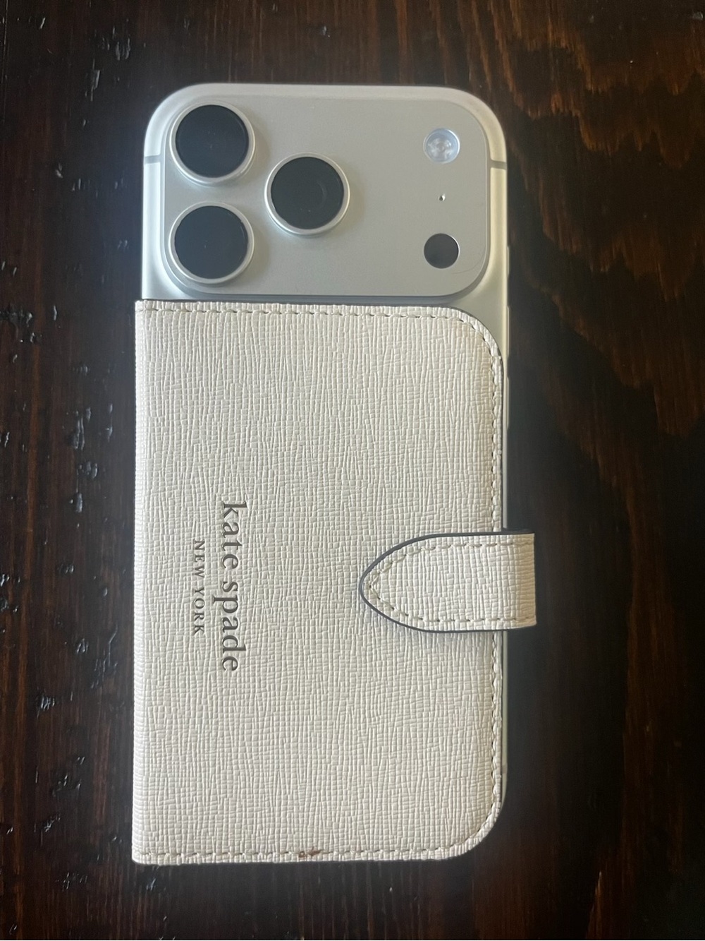 ♠️kate spade New York Morgan Magnetic Card Holder for Phone MagSafe Cream - Picture 3 of 7